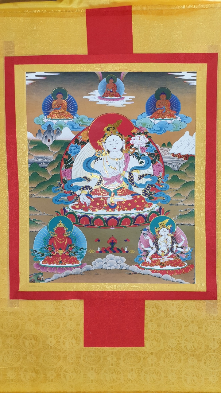 Tranh Thangka Tara Bạch Độ Mẫu_120x80cm